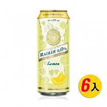 【Radler 0.0% 萊德】德國原裝進口 無酒精啤酒風味飲500ml 檸檬/接骨木果/葡萄柚 6入 